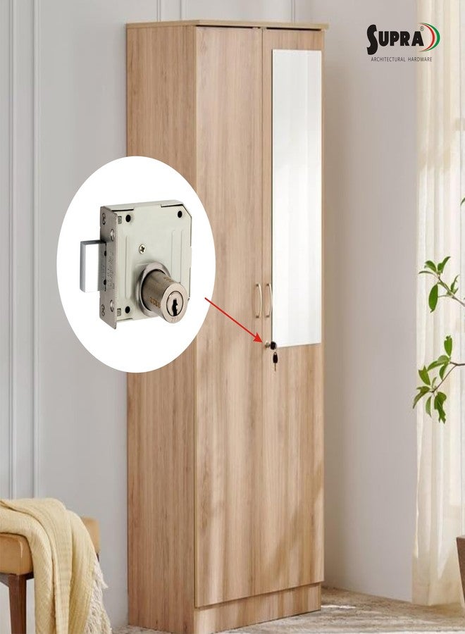 سوبرا قفل خزانة ملابس SUPRA مع مفاتيح فائقة | أسطوانة نحاسية 38 مم | مثالي لخزائن الملابس، والدواليب، وصناديق النقود للمنزل والمكتب | ضمان لمدة عامين - Image 2